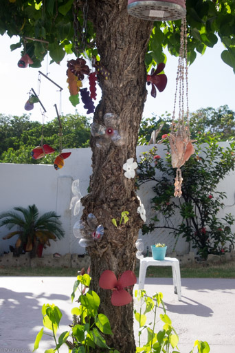 Plastic bottle flower tree