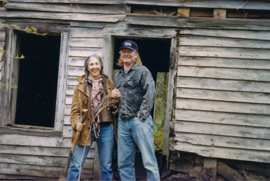 Steve and I visited the land in the mid-'90s. The house was still standing, but it didn't have any windows or doors. Photo by Sandra Ballard. 