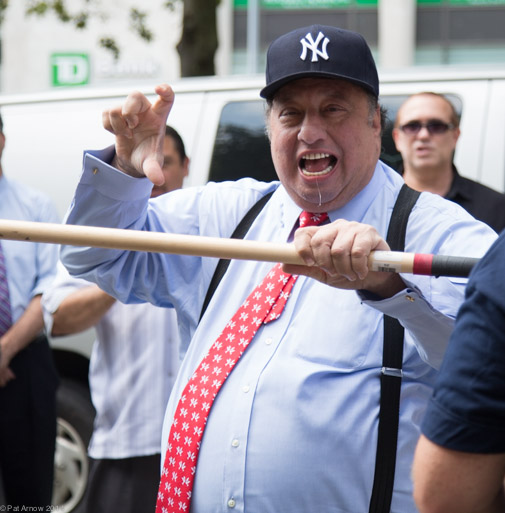John Catsimatidis tries stickball