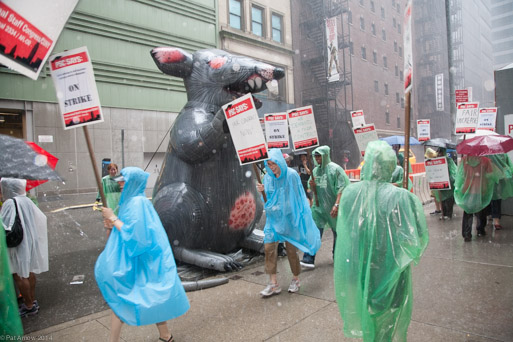 Striking in a downpour