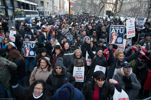 School Bus Drivers protest