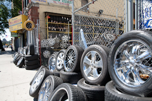 Tire shop, 1891 Washington Ave., Bathgate neighborhood, Bronx, Photo by Pat Arnow