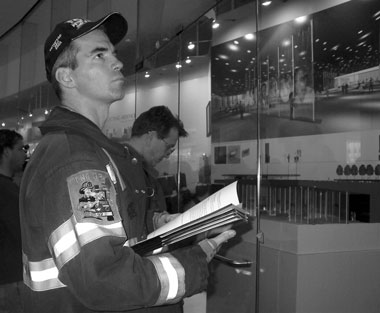WANTS ACTIONS DETAILED: Firefighter Patrick McCarvill is among those who want the World Trade Center Memorial to provide descriptions of the heroic actions of the emergency rescue personnel who died during its destruction. Such descriptions, he said, would offer answers 50 years from now to visitors who asked, 'Why were so many firefighters killed?'