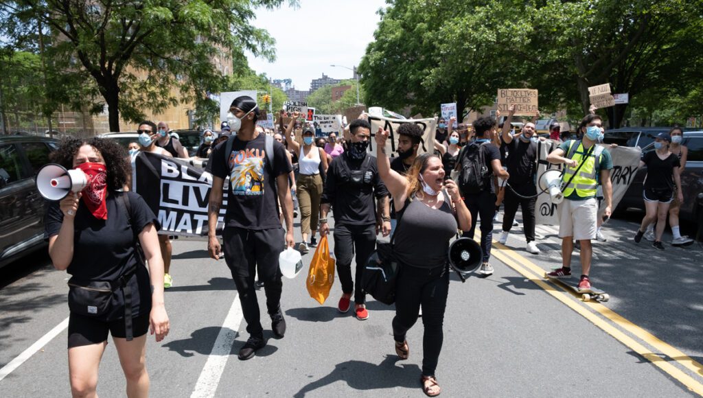 Black Lives Matter march from the Lower East Side, Manhattan, Jasmin Sanchez.