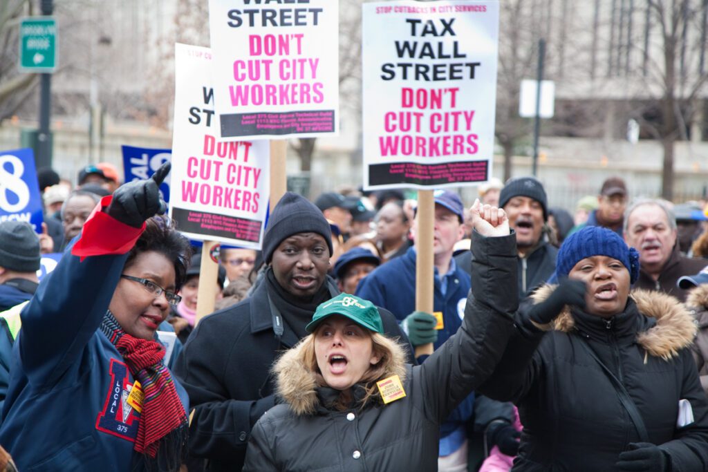 2011, rally, tax wall street, don't cut city workers
